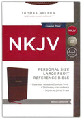 NKJV Personal Size Large Print Reference Bible, Brown LeatherSoft Cover, ISBN 9781400335411
