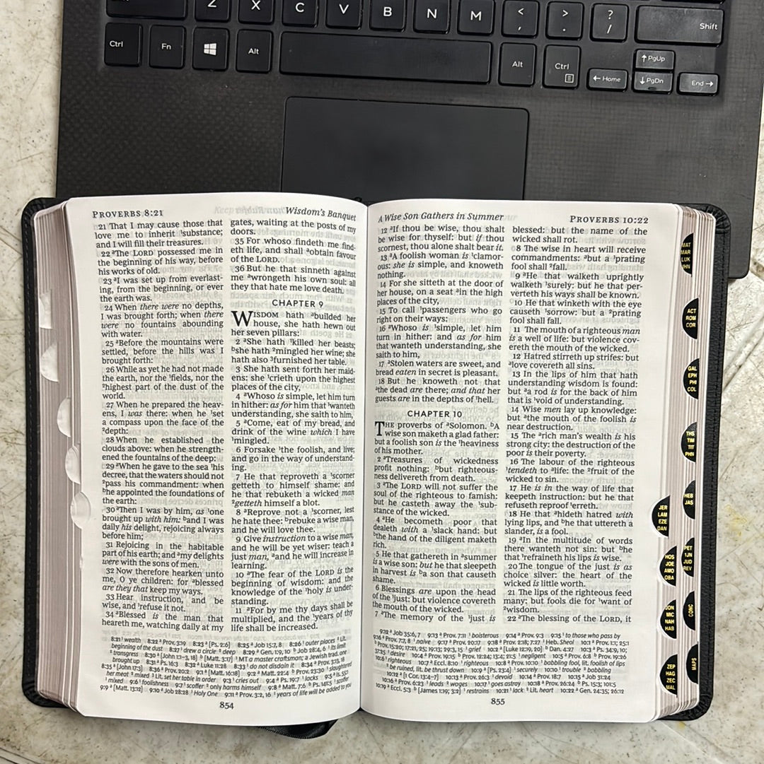 Large Print KJV Reference Bible with Red Letter Vintage Series Imitation Leather Cover