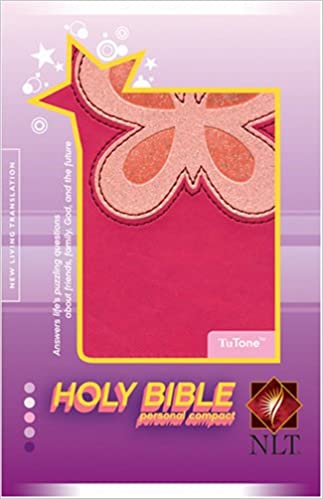 Personal Compact NLT TuTone (Butterfly) Bible, featuring a paperback design