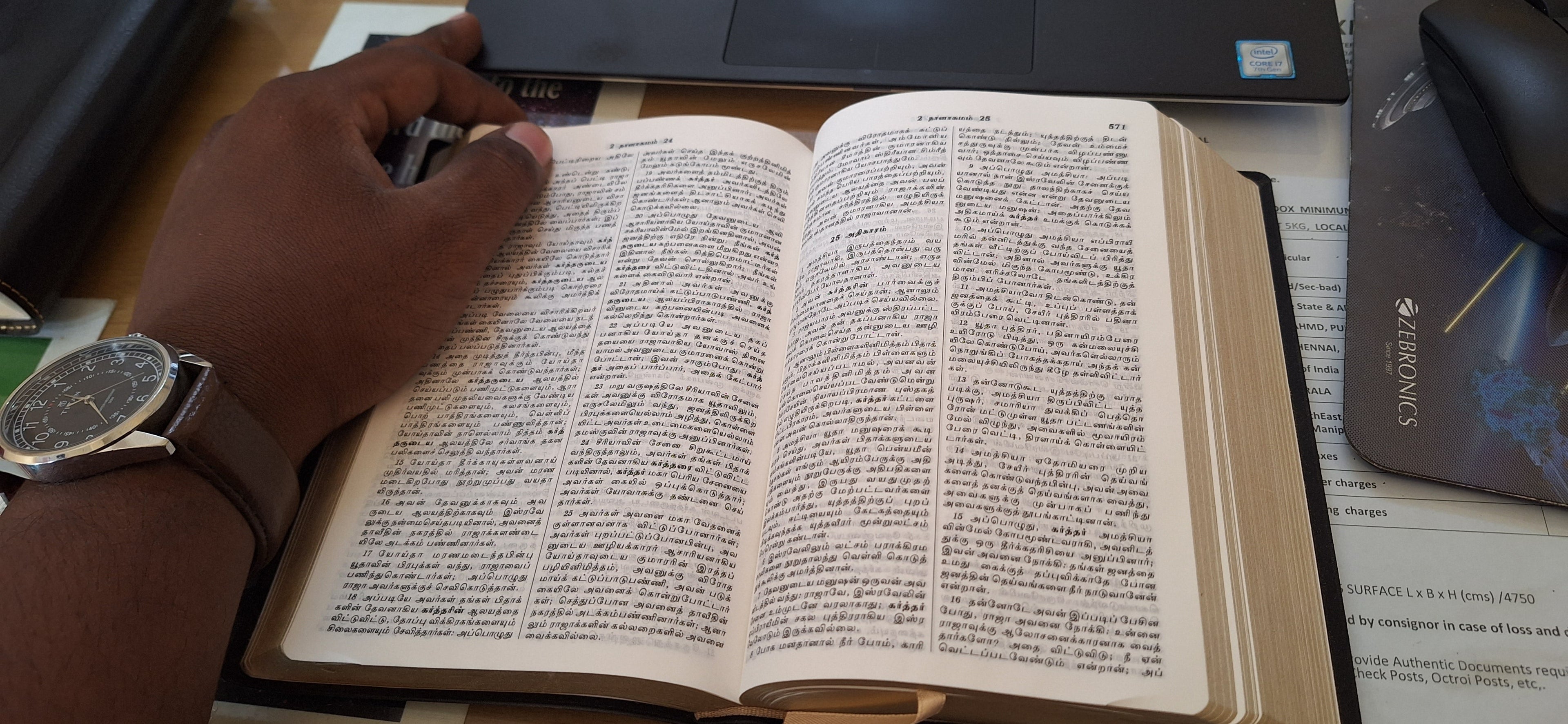 Personal Size Tamil Holy Bible O.V. Crown Golden Edge