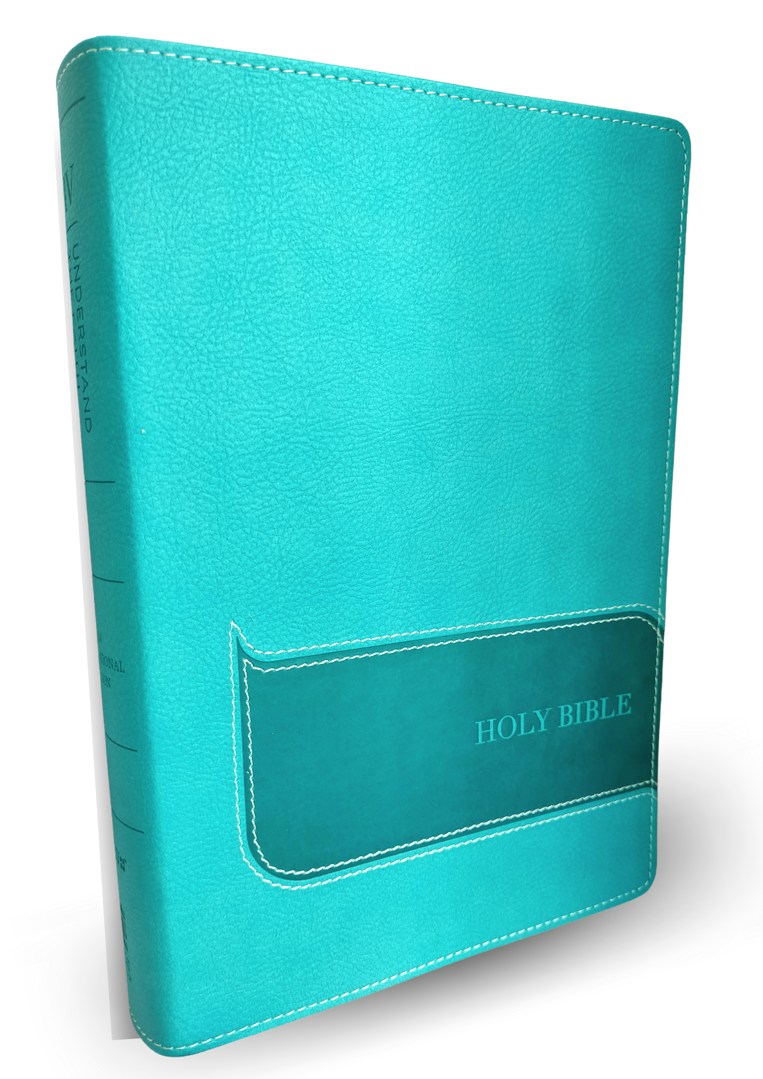 NIV Understand the Faith Study Bible Leathersoft Teal Bible study edition image in teal imitation leather