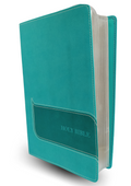 NIV Understand the Faith Study Bible Leathersoft Teal Bible book cover image in teal imitation leather