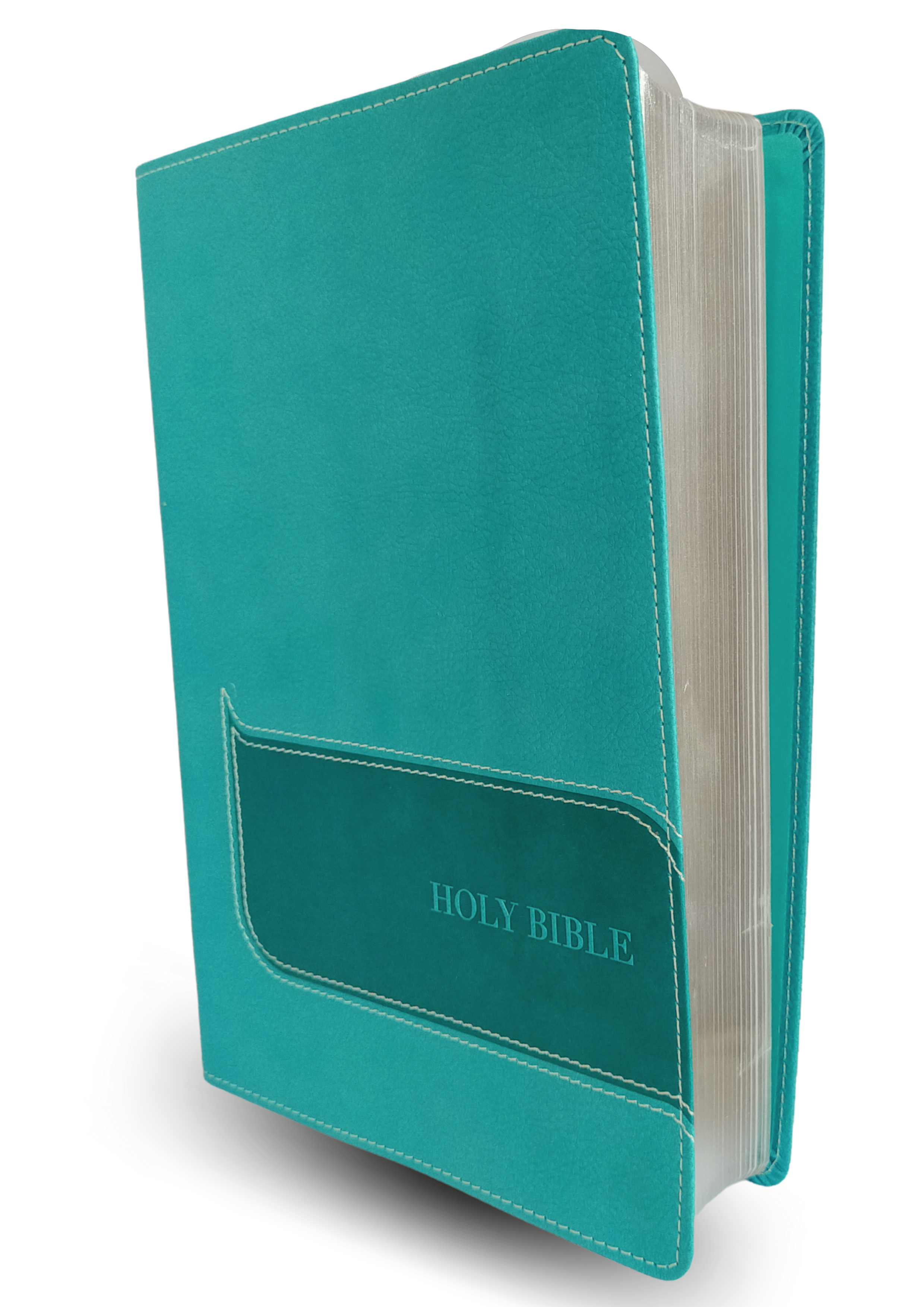 NIV Understand the Faith Study Bible Leathersoft Teal Bible book cover image in teal imitation leather