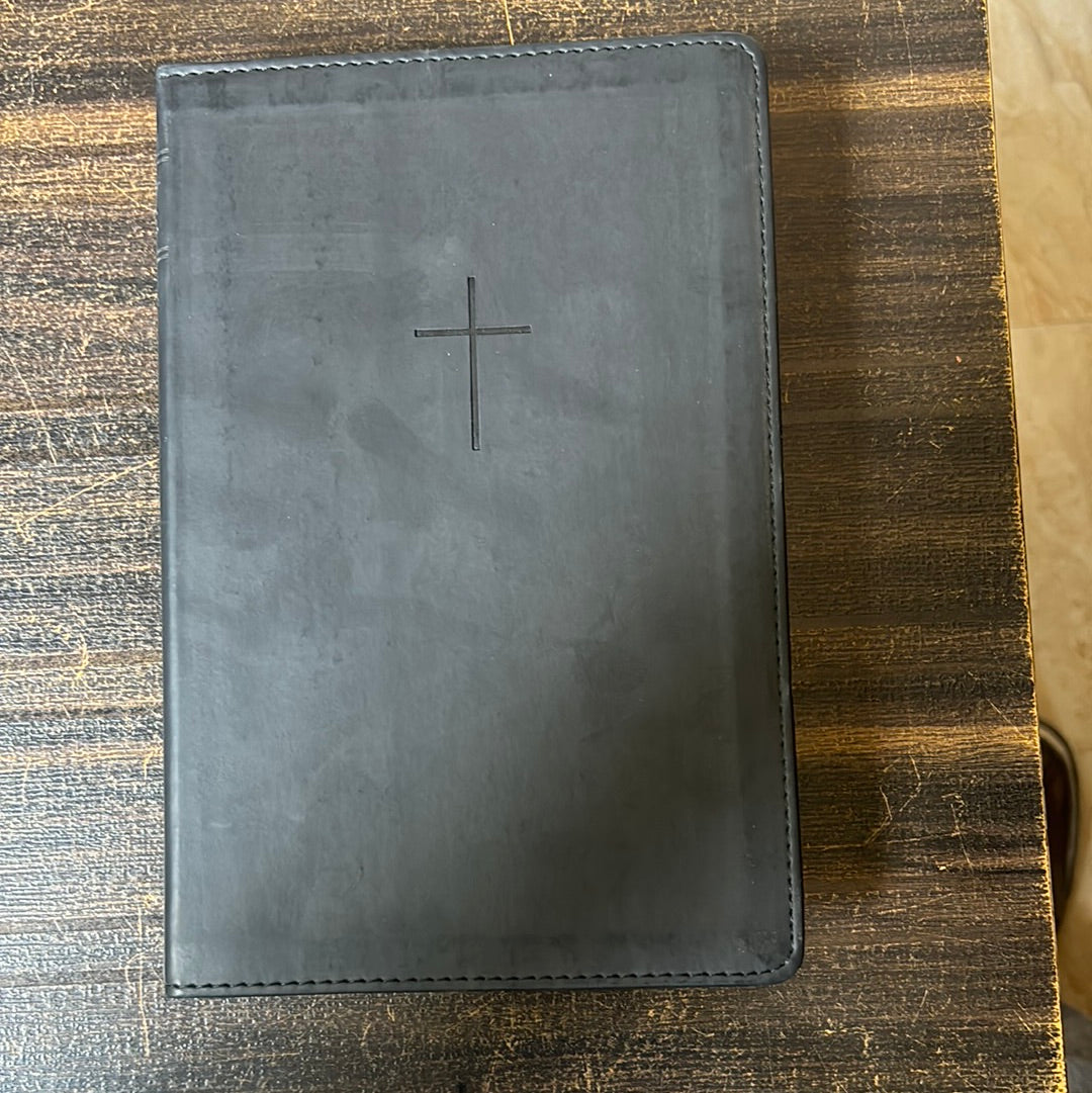 Gift Bible New Living Translation black leather
