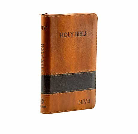 NIV Bible Medium, Expresso/Chocolate, Zi + KJV Thinline Reference Bible | Christian Combo