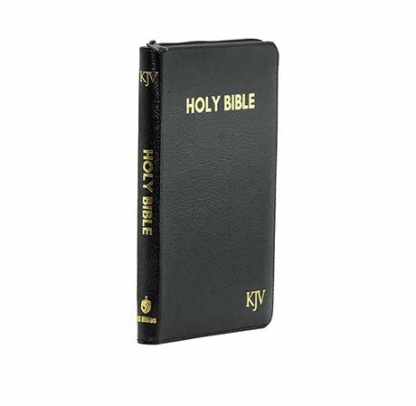 KJV Holy Bible Medium Zip Black | Christ + KJV Large Print Personal Reference Bible Combo