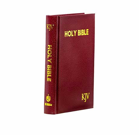 KJV Compact Holy Bible - Burgundy Pebble + KJV Compact Bible - Tobacco Brown Leathe Combo