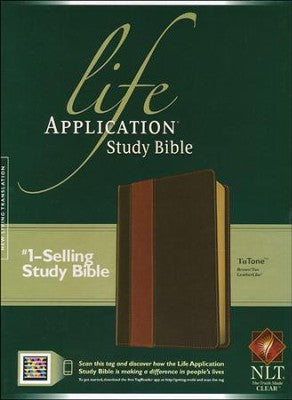 NLT Life Application Study Bible 2nd Edition Leather Edition Indexed Brown Tan Leatherlike Cover