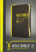Grey and yellow canvas edition of the NLT Zips Bible, a high-quality spiritual resource for readers.