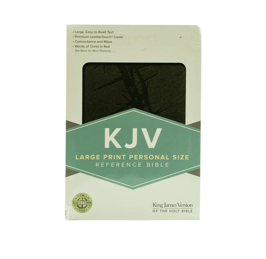 KJV Reference Bible, Personal Size, Larg + KJV Holy Bible Medium Zip and Index Blac Combo