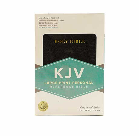 KJV Large Print Personal Reference Bible + KJV Holy Bible Compact - Black Pebbled F Combo