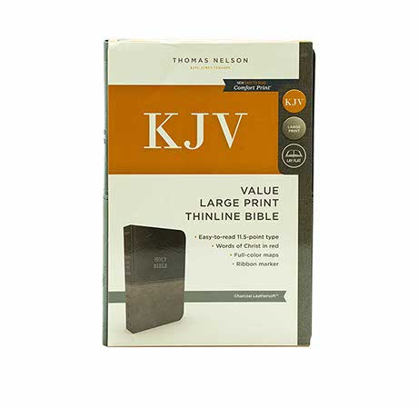 KJV Holy Bible: Value Large Print Thinline | Christian Bible Service + 365 Devotions | Christian Bib