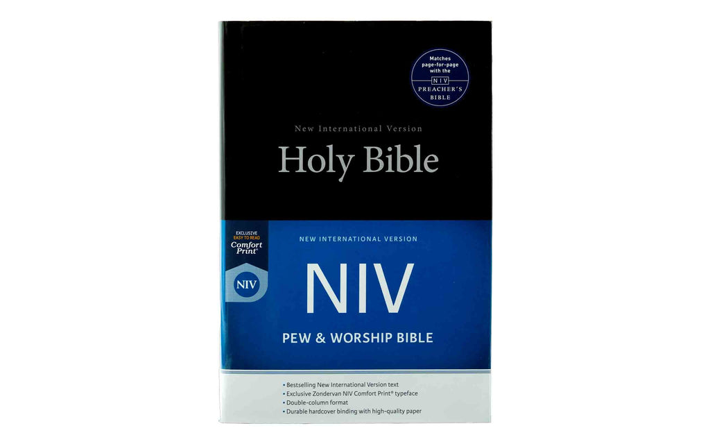 NIV Pew and Worship Bible | Christian Bi + KJV Super Giant Print Reference Bible, C Combo
