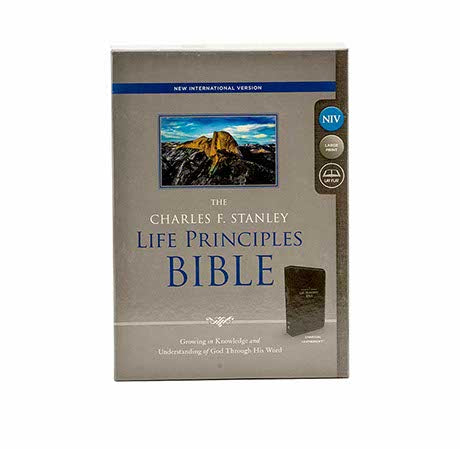 NIV The Charles F. Stanley Life Principl + KJV Large Print Thinline Reference Bible Combo