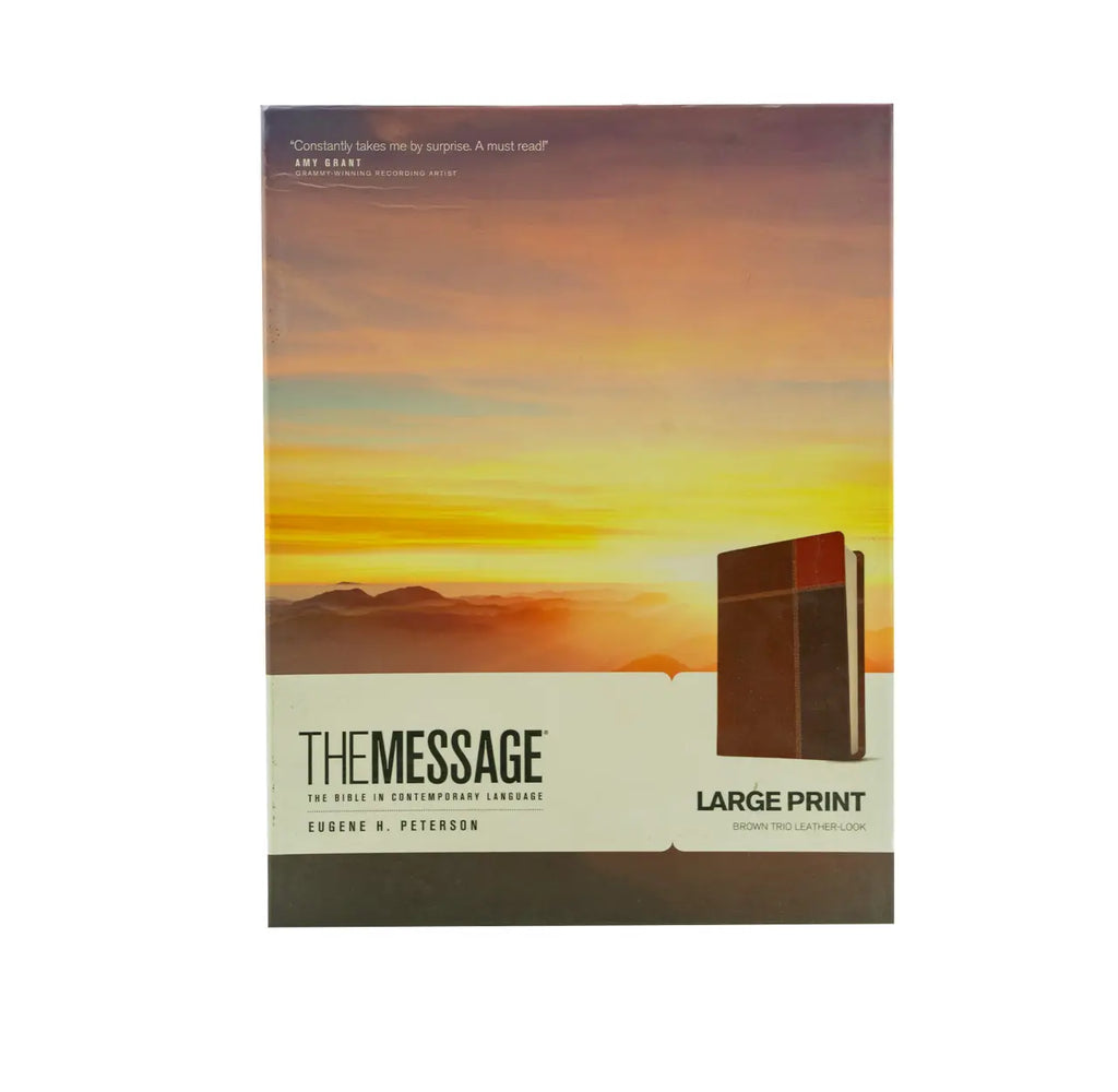 The Message Large Print: The Bible in Co + KJV Large Print Thinline Reference Bible Combo