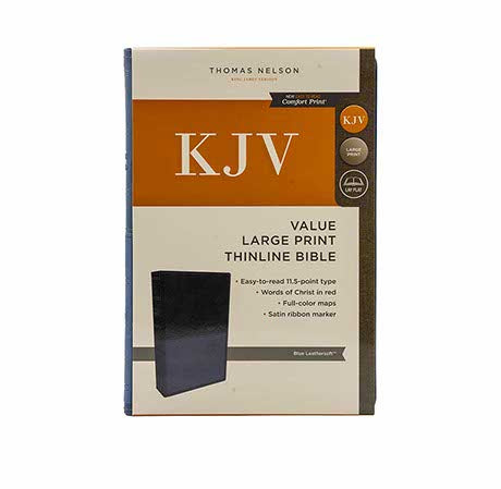 KJV Holy Bible: Value Large Print Thinline | Christian Bible Service + Bible Trivia Devotional | Chr