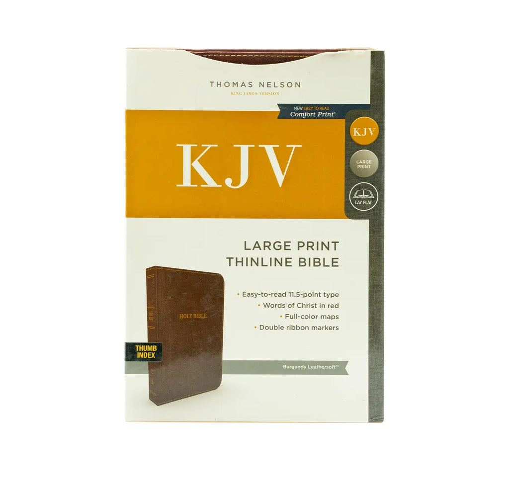 KJV Thinline Bible Large Print Indexed | + KJV Large Print Thinline Bible - Tan Lea Combo
