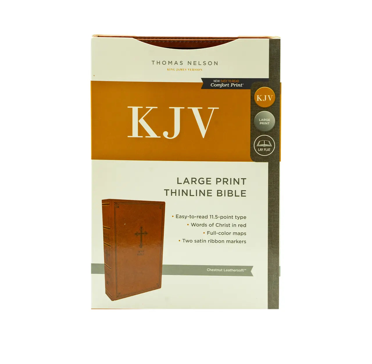 KJV Large Print Thinline Bible - Brown L + KJV Holy Bible: Thinline, Brown | Christ Combo