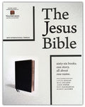 NIV Bible featuring the story of Jesus in imitation leather black cover