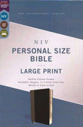 NIV Large Print Personal Size Bible, Black and Grey Leathersoft Cover (ISBN 9780310454267)