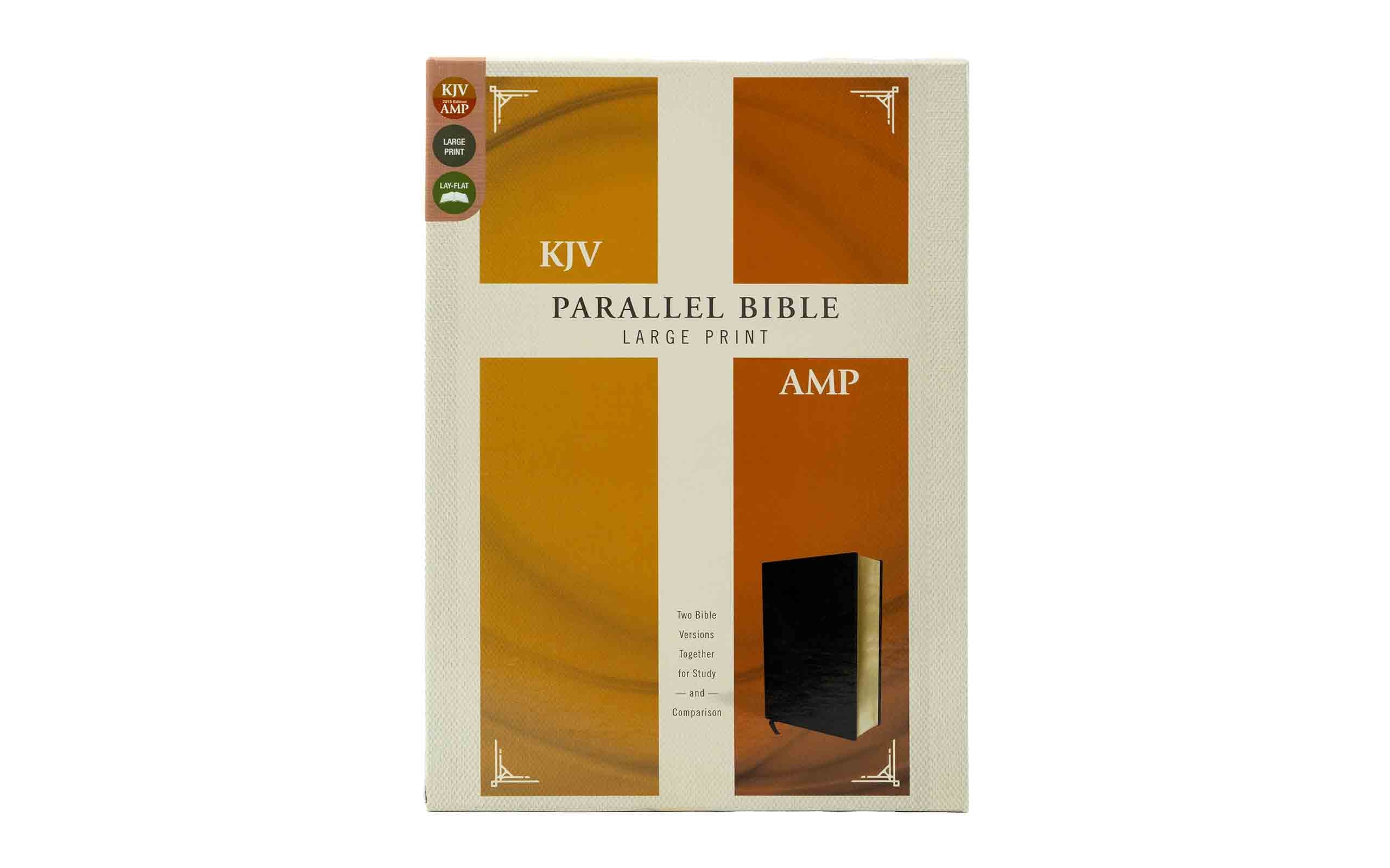 KJV Amplified Parallel Bible Red Letter Edition: Large Print, Black
