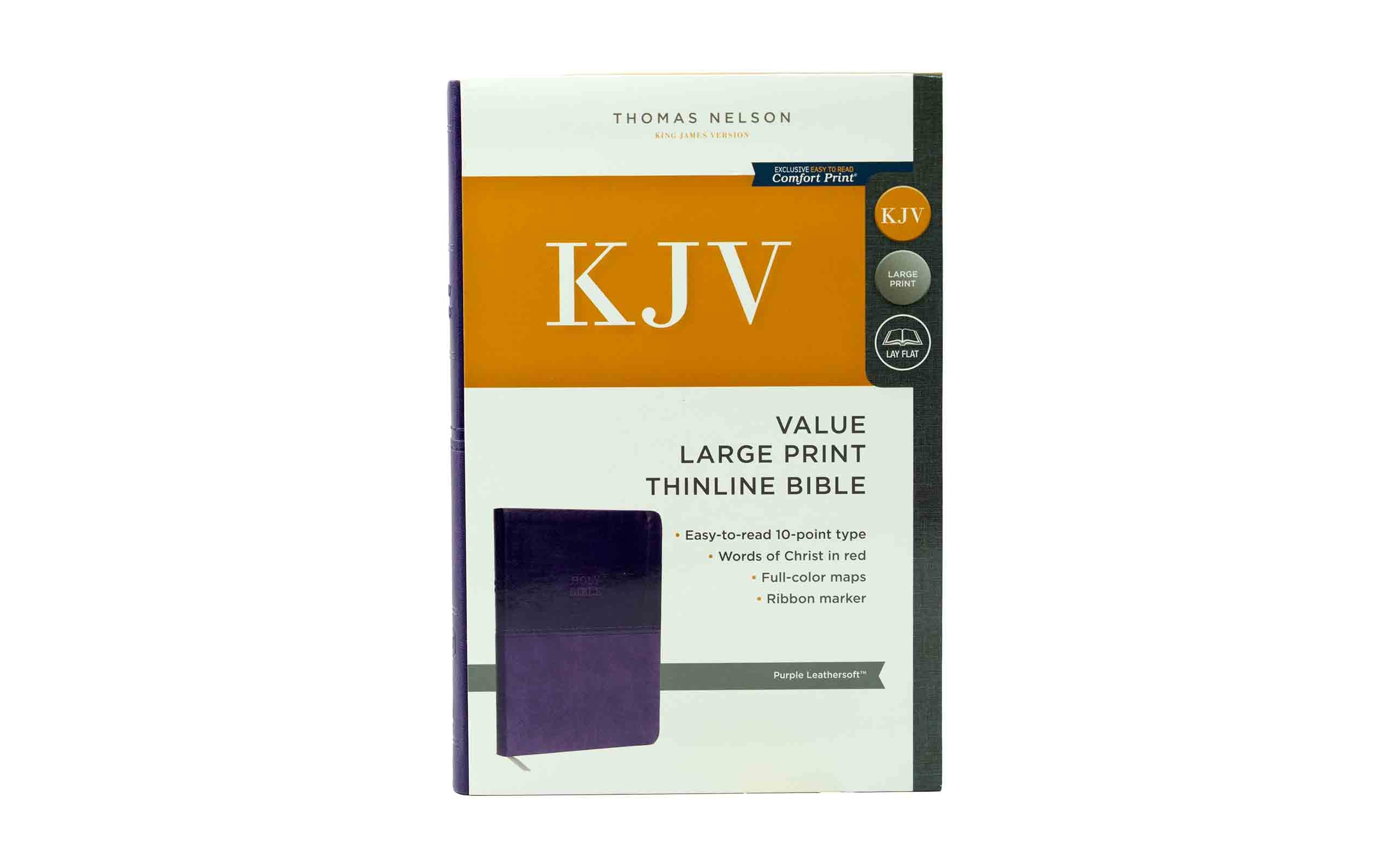 KJV Value Large print Thinline Bible | C + 100 Favorite Bible Prayers | Christian B Combo