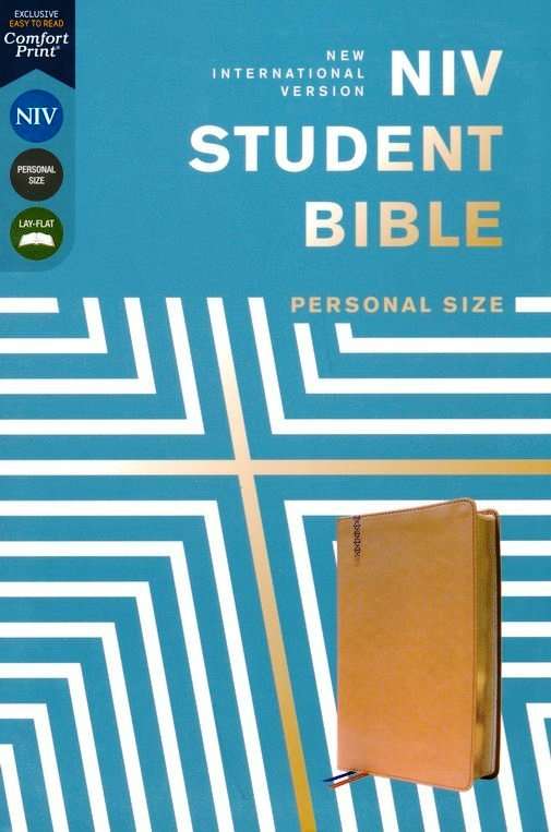 NIV Student Bible, Personal Size, Tan LeatherSoft Edition (ISBN: 9780310461715)