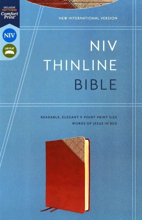 NIV Thinline Bible: Comfort Print Edition, Brown Soft Leather Cover