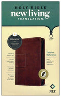NLT New Living Translation Thinline Reference Bible, Atlas Rustic Brown Zippered Leather-Like Cover