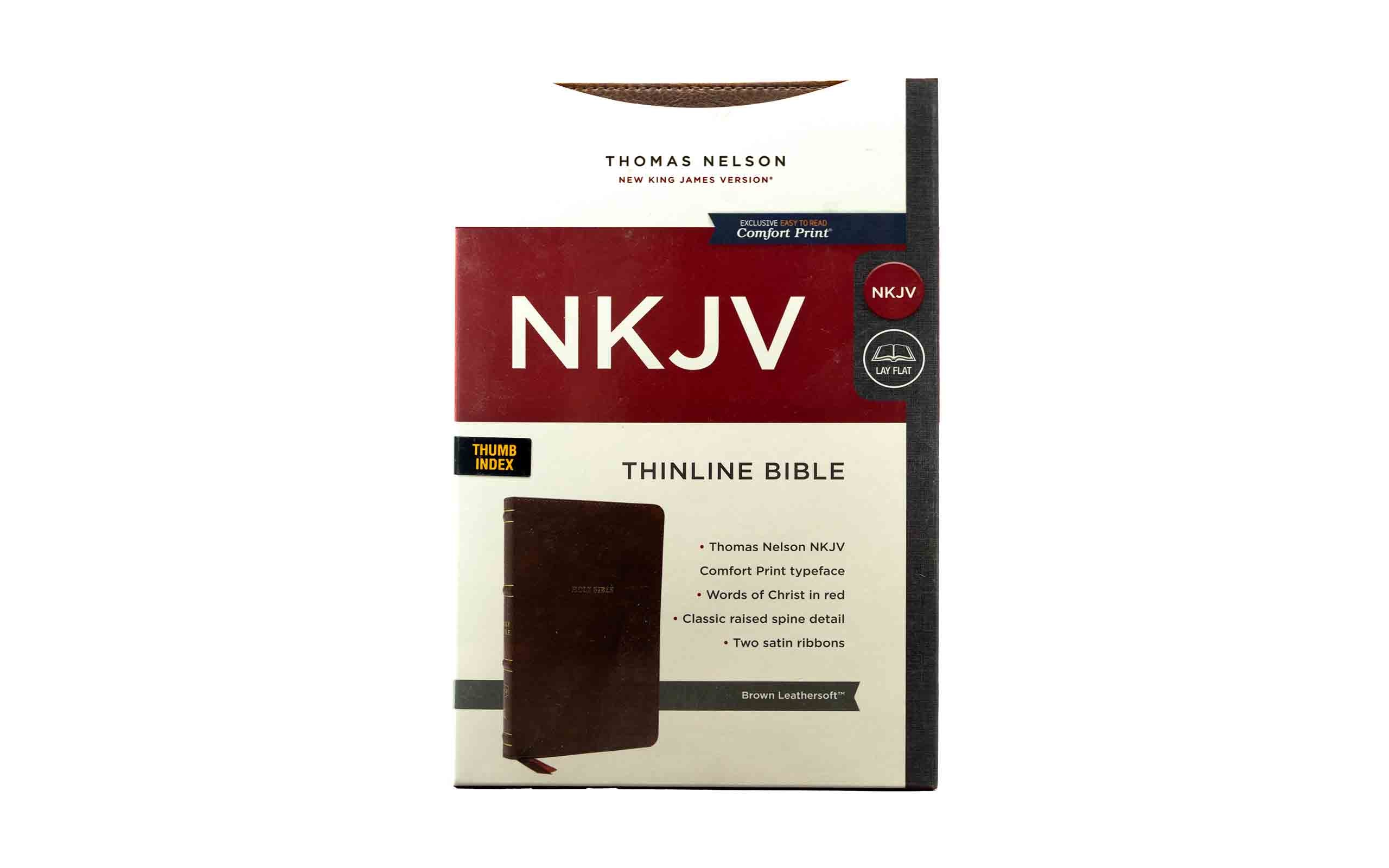NKJV Thinline Bible Thumb Indexed Red Letter Edition