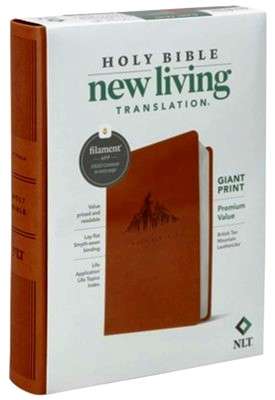 NLT Premium Value Giant Print Bible, British Tan LeatherSoft Cover, ISBN 9781496488263