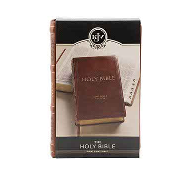 KJV Holy Bible Giant Print Standard Size + KJV Holy Bible Giant Print Two-Tone Faux Combo