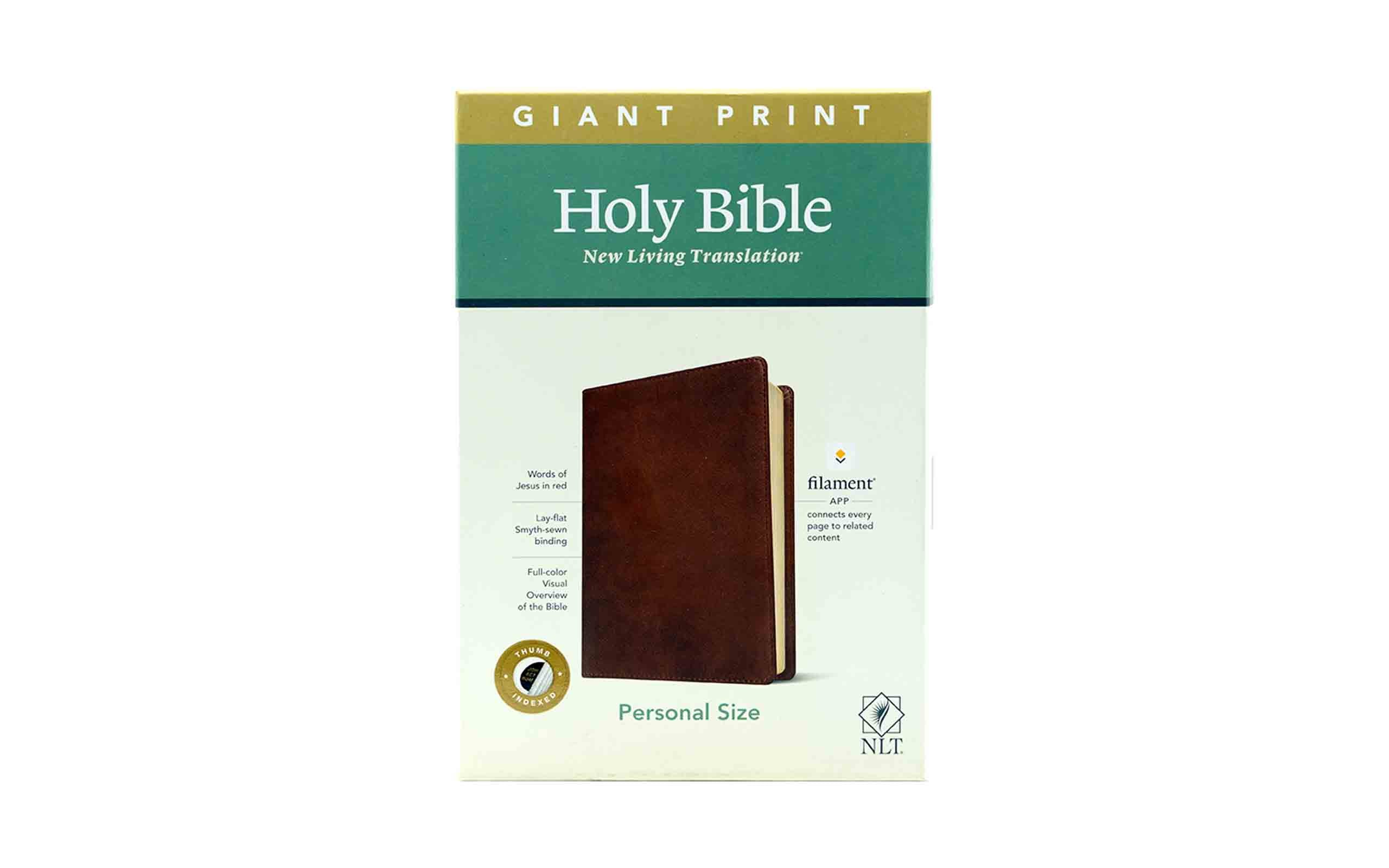 NLT Personal Size Giant Print Bible, Filament Edition