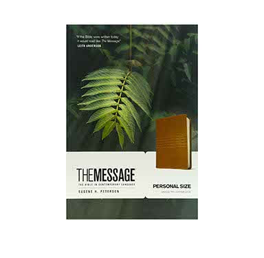The Message Personal Size: The Bible in  + KJV Giant Print Holy Bible - Saddle Tan  Combo