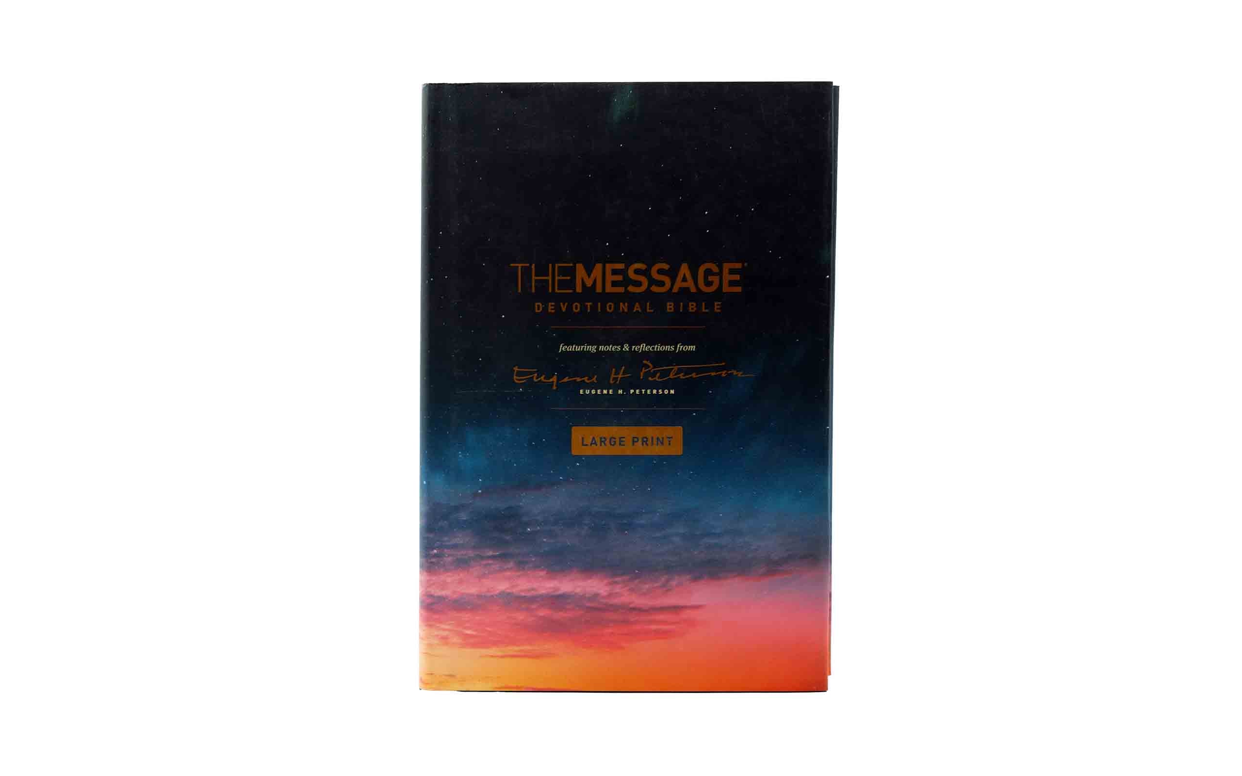 Large print devotional bible for spiritual growth and personal development