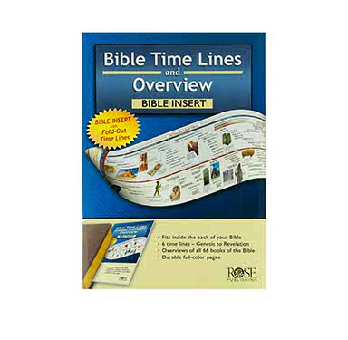Bible Time Lines and Overview Bible Insert