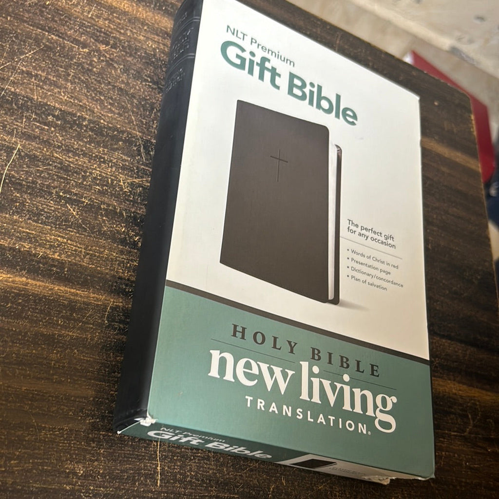 New Living Translation black gift Bible leather