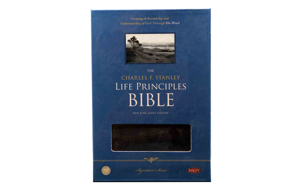 NKJV The Charles F. Stanley Life Princip + The Message Slimline (Leather-Look | Chr Combo