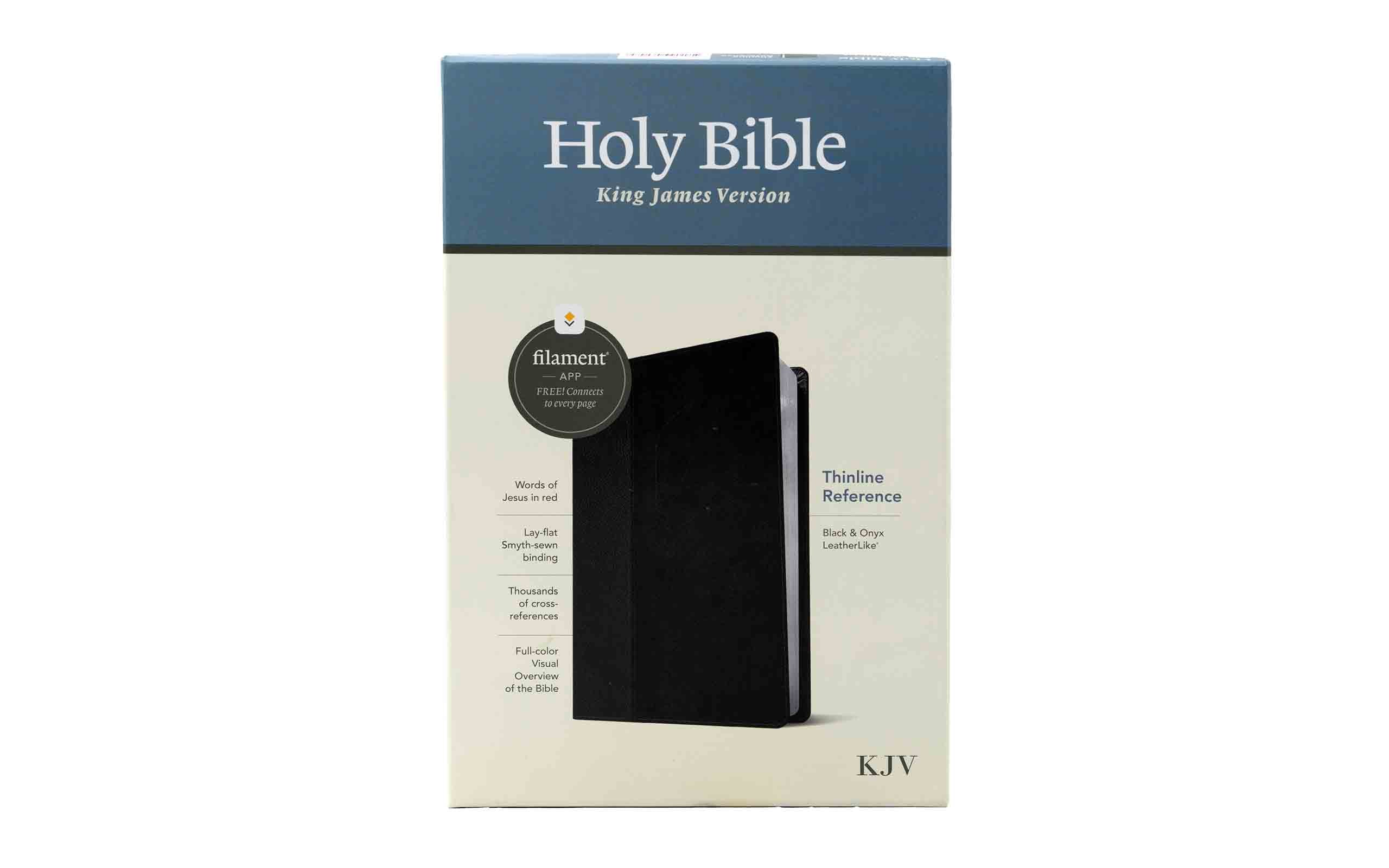 KJV Thinline Reference Bible, Filament E + KJV Pew Bible Large Print | Christian Bi Combo