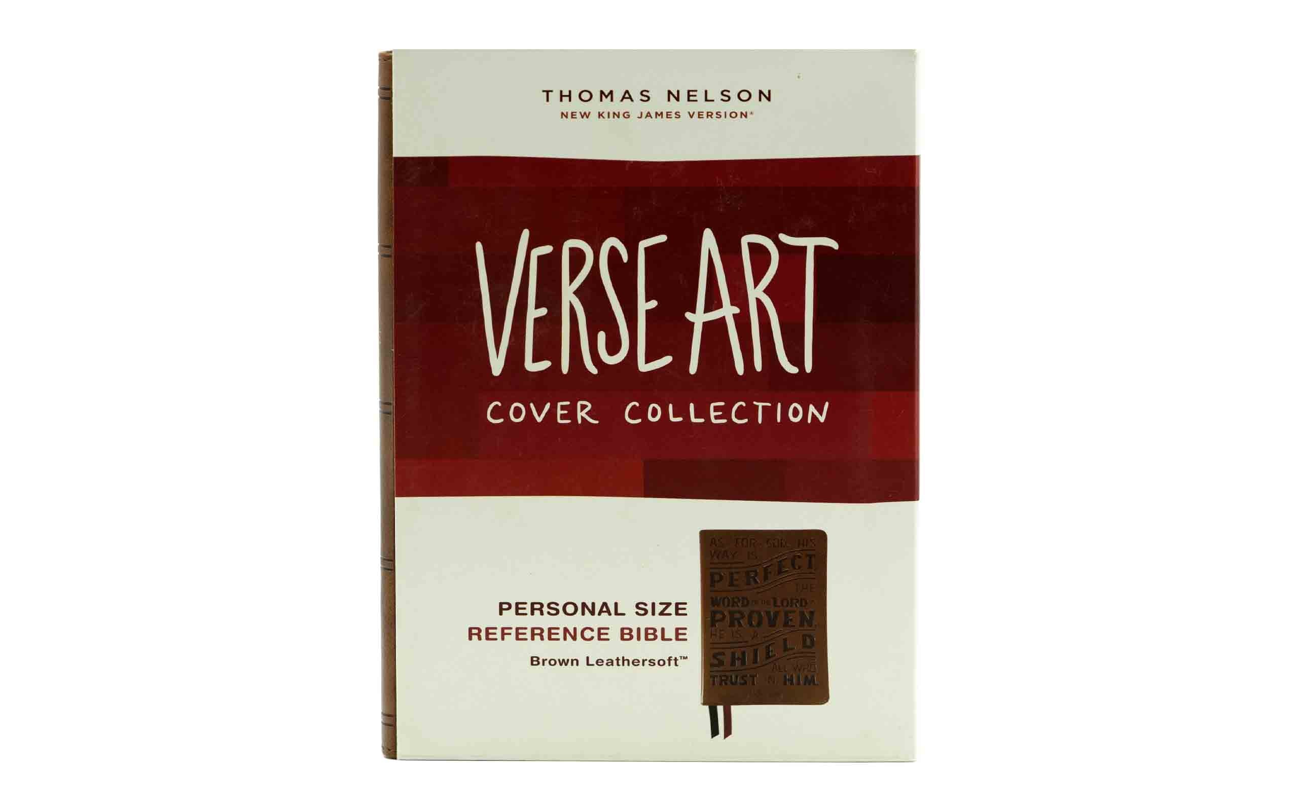 NKJV Personal Size Reference Bible with Verse Art Cover Collection, a compact Bible for easy reading and reference.
