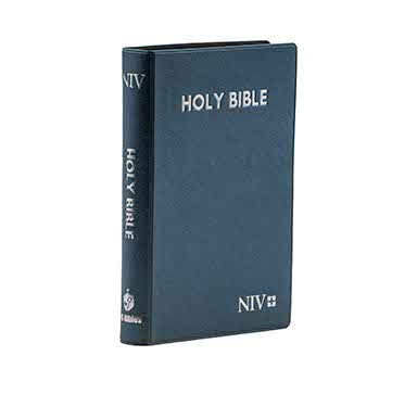 NIV Medium Pearl vinyl Indexed Blue | Ch + NIV Wonders of Creation Holy Bible: Illu Combo