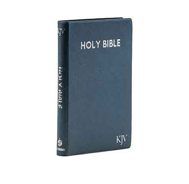 KJV Holy Bible Medium Navy Blue Pebbled  + KJV Holy Bible Medium Brown Pearl Vinyl  Combo