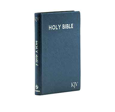 KJV Medium Pearl Vinyl Bible with Thumb Index - Navy Blue