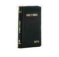 NIV Medium Zip Cross Black | Christian B + KJV Large Print Thinline Reference Bible Combo