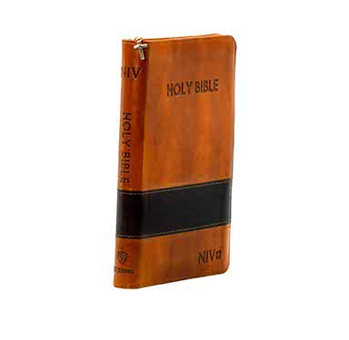 NIV Medium Polyurethane Cross Duotone Ex + KJV Thinline Bible Thumb Indexed | Chris Combo