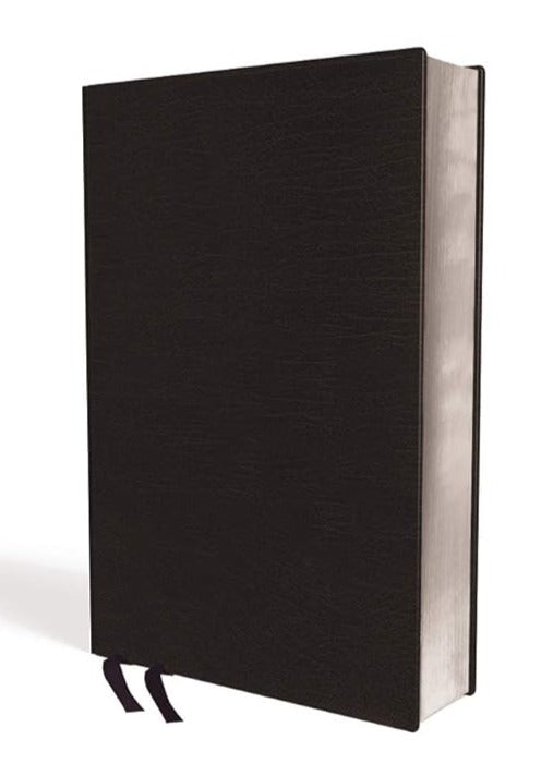 New International Version Thinline Reference Bible in black bonded leather with red letter edition