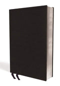 Black bonded leather NIV Thinline Reference Bible with red letter edition and comfort print