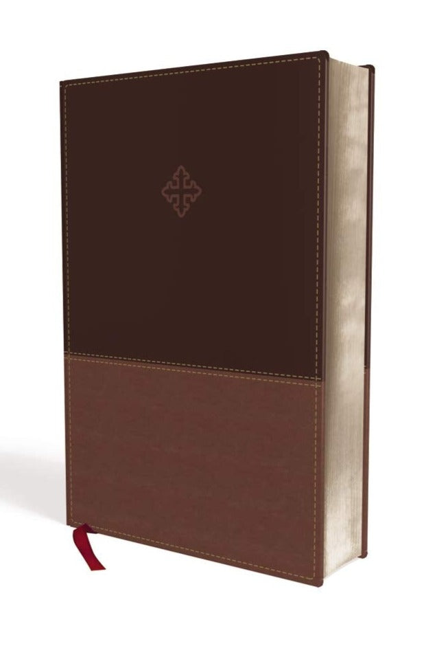 Leathersoft Hardcover Brown Imitation Leather Amplified Study Bible
