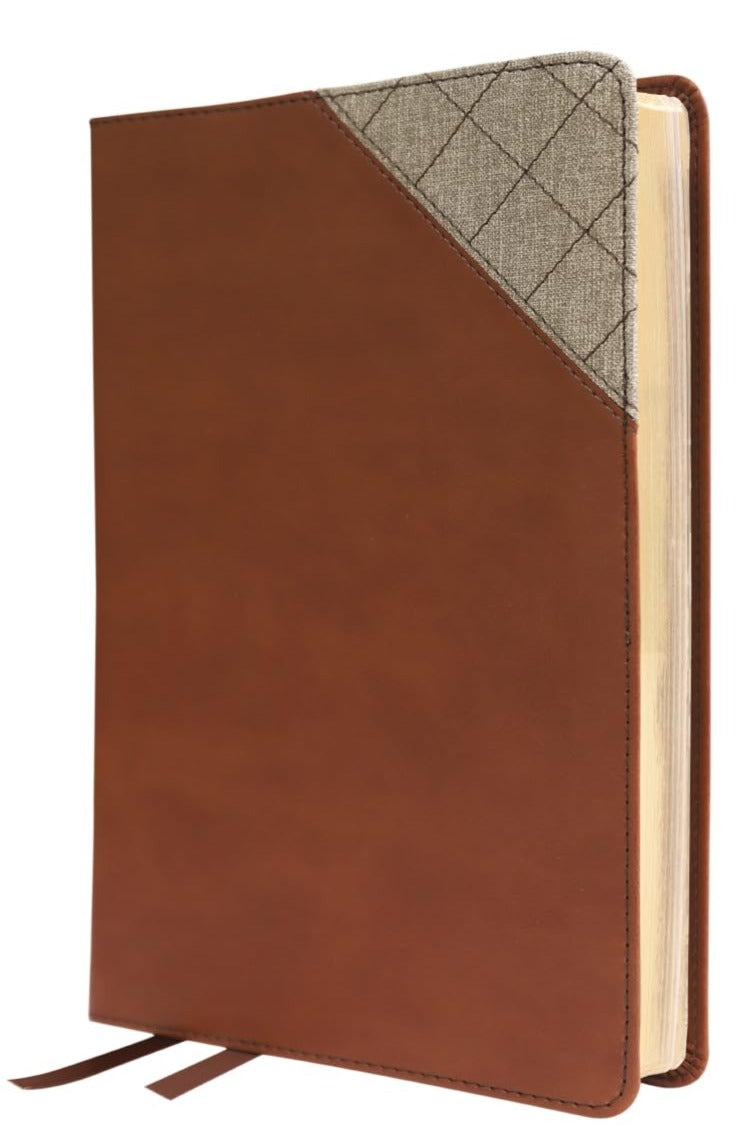 NIV Thinline Leathersoft Brown Red Letter Bible with Comfort Print Imitation Leather