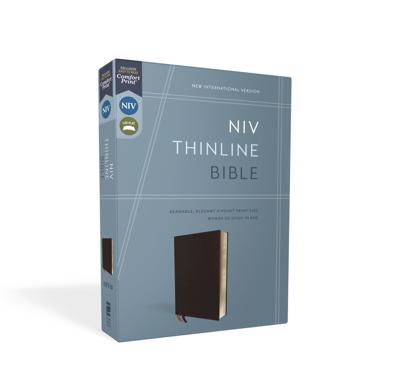 NIV Thinline Bonded Leather Burgundy Red Letter Edition Bible